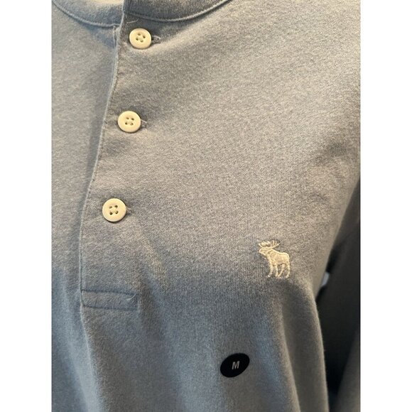 NWT Abercrombie & Fitch Soft Af Shirt Women's M Light Heather Blue Long Sleeve - Picture 2 of 9